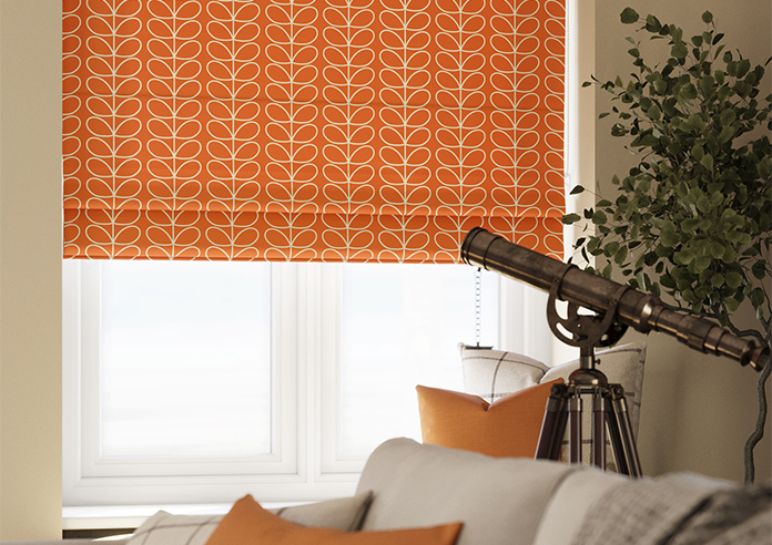 Orla Kiely Linear Stem, Persimmon - Roman Blind - Image 5